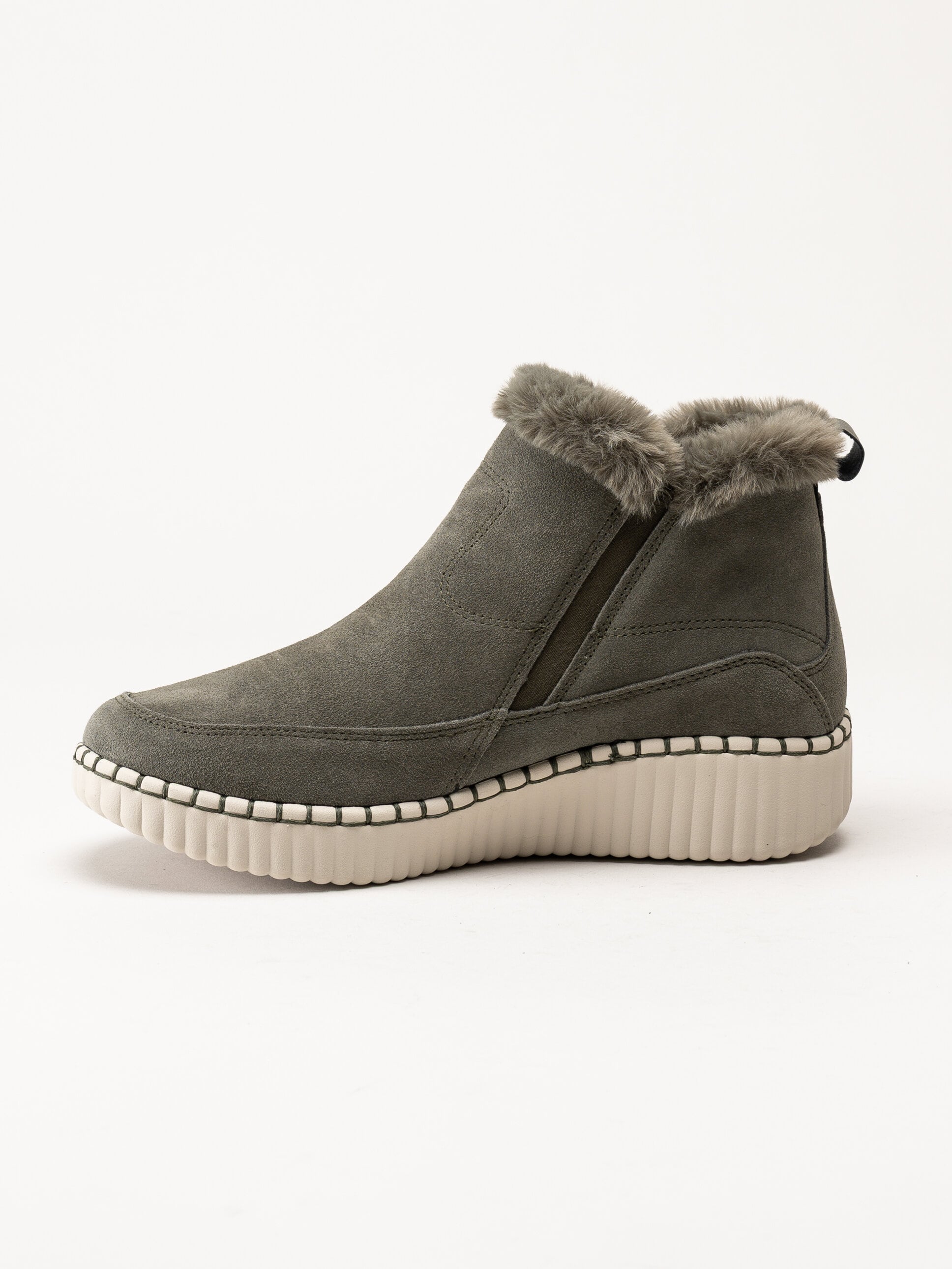 Skechers - Wilshire Blvd - Fresh Zip - Olivgröna fodrade boots