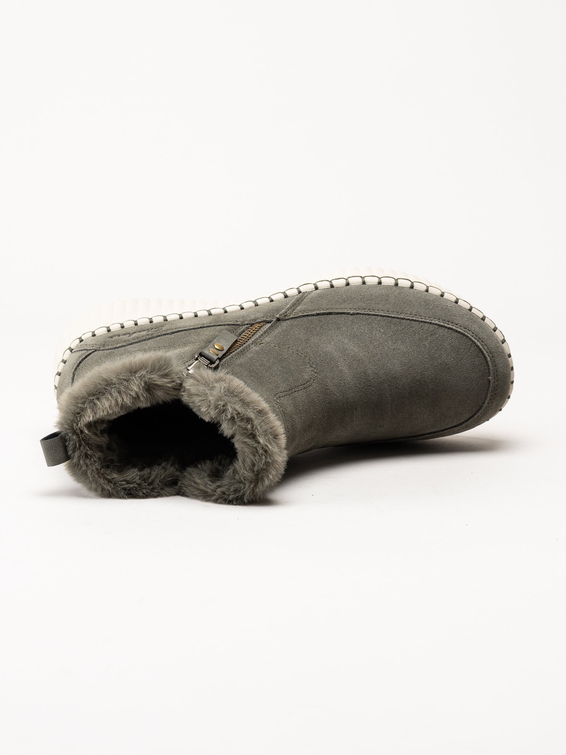 Skechers - Wilshire Blvd - Fresh Zip - Olivgröna fodrade boots