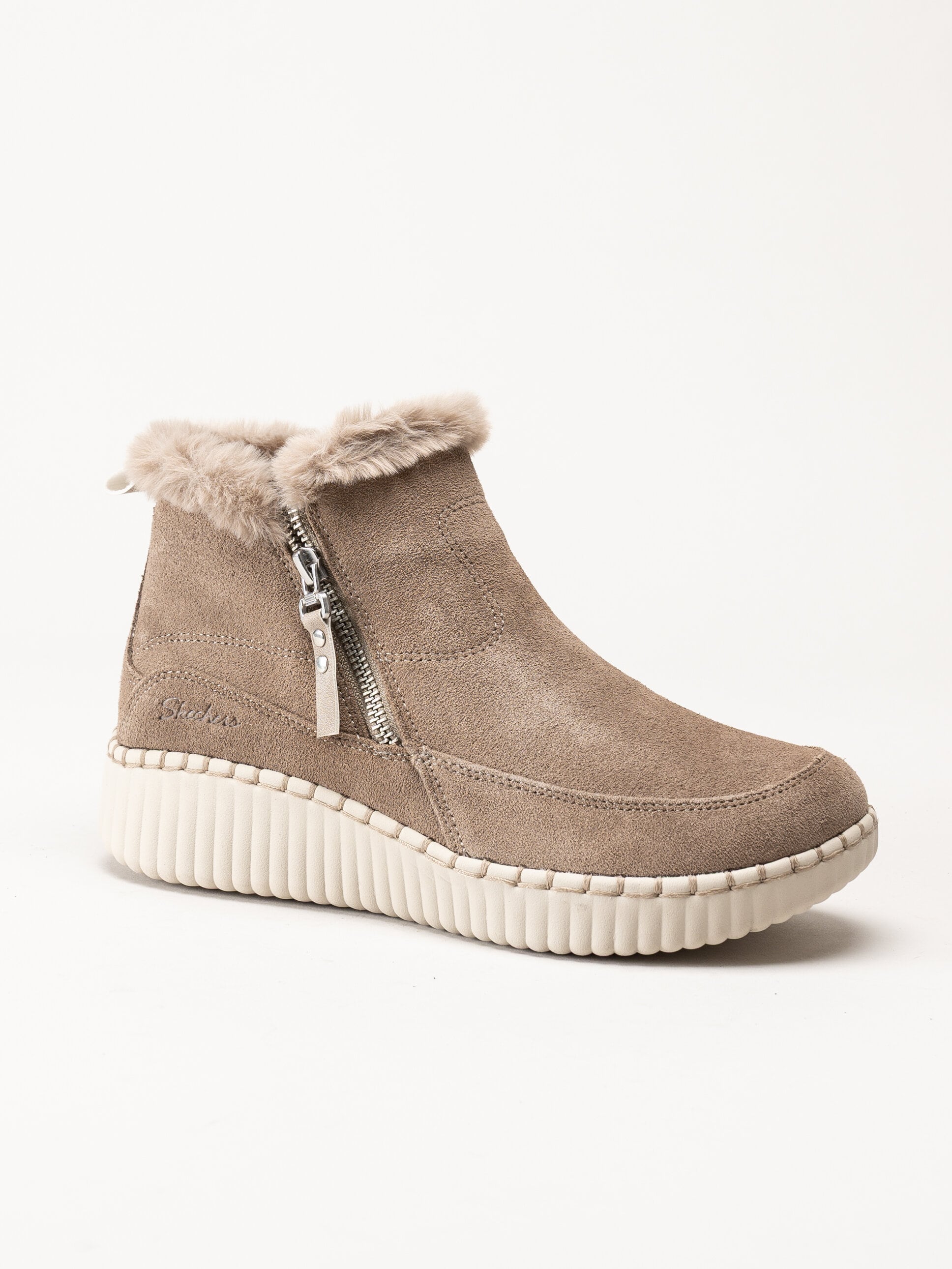 Skechers - Wilshire Blvd - Fresh Zip - Beige fodrade boots