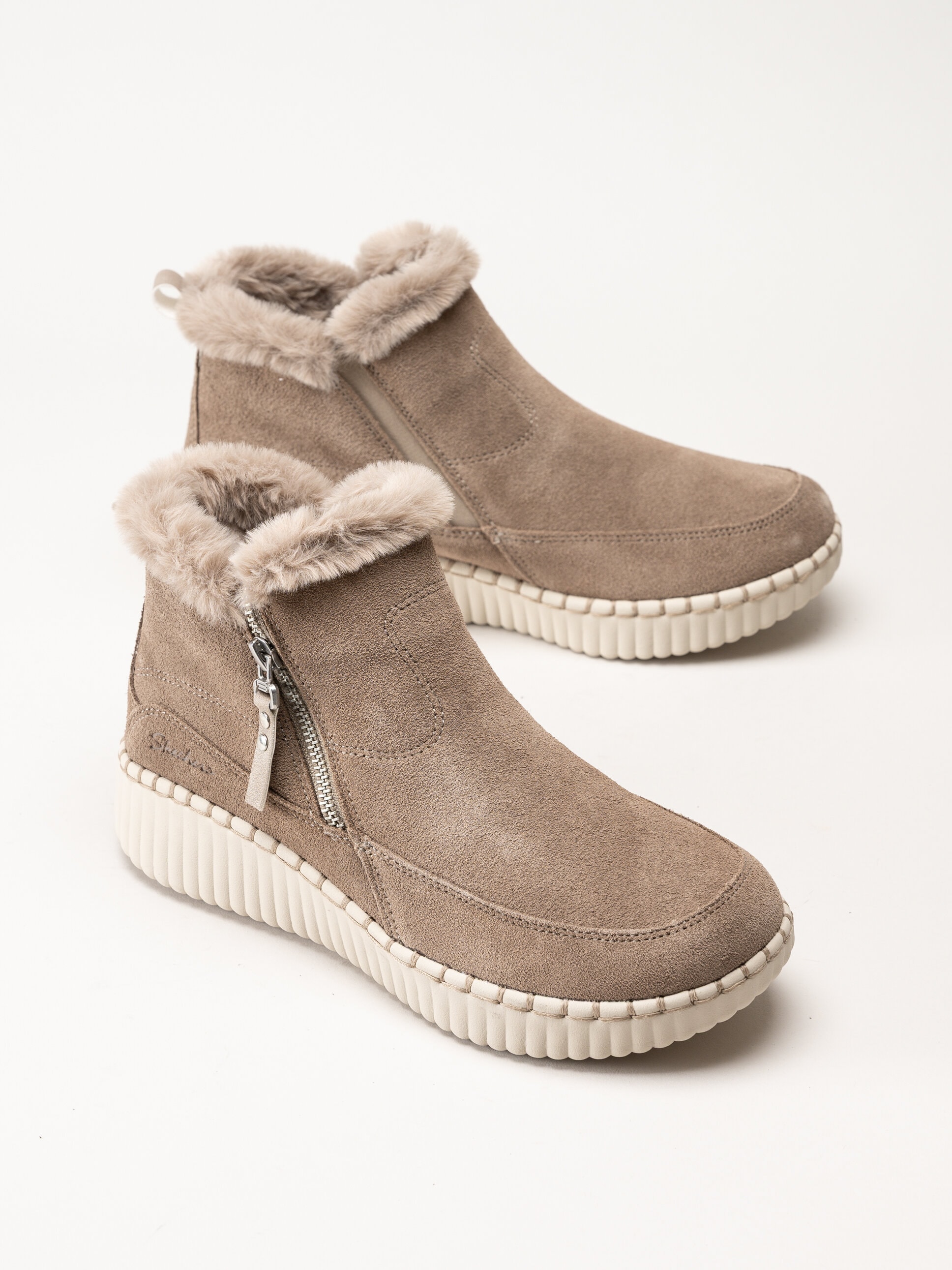 Skechers - Wilshire Blvd - Fresh Zip - Beige fodrade boots