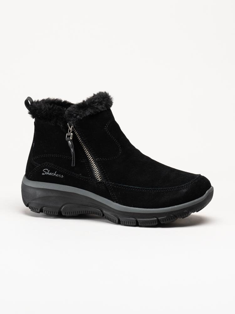 Skechers - Relaxed Fit- Easy Going - Svarta fodrade kängor i mocka