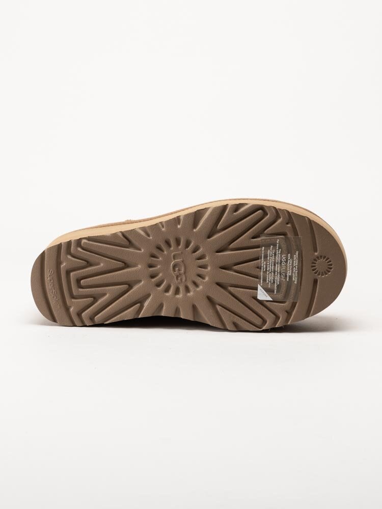 UGG - W Classic Ultra Mini Platform - Ljusbruna ullfodrade platåboots i mocka