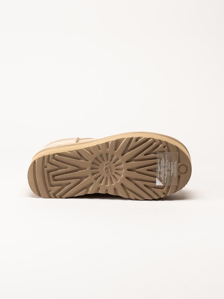UGG - Ultra Mini Platform - Beige ullfodrade platåboots i mocka