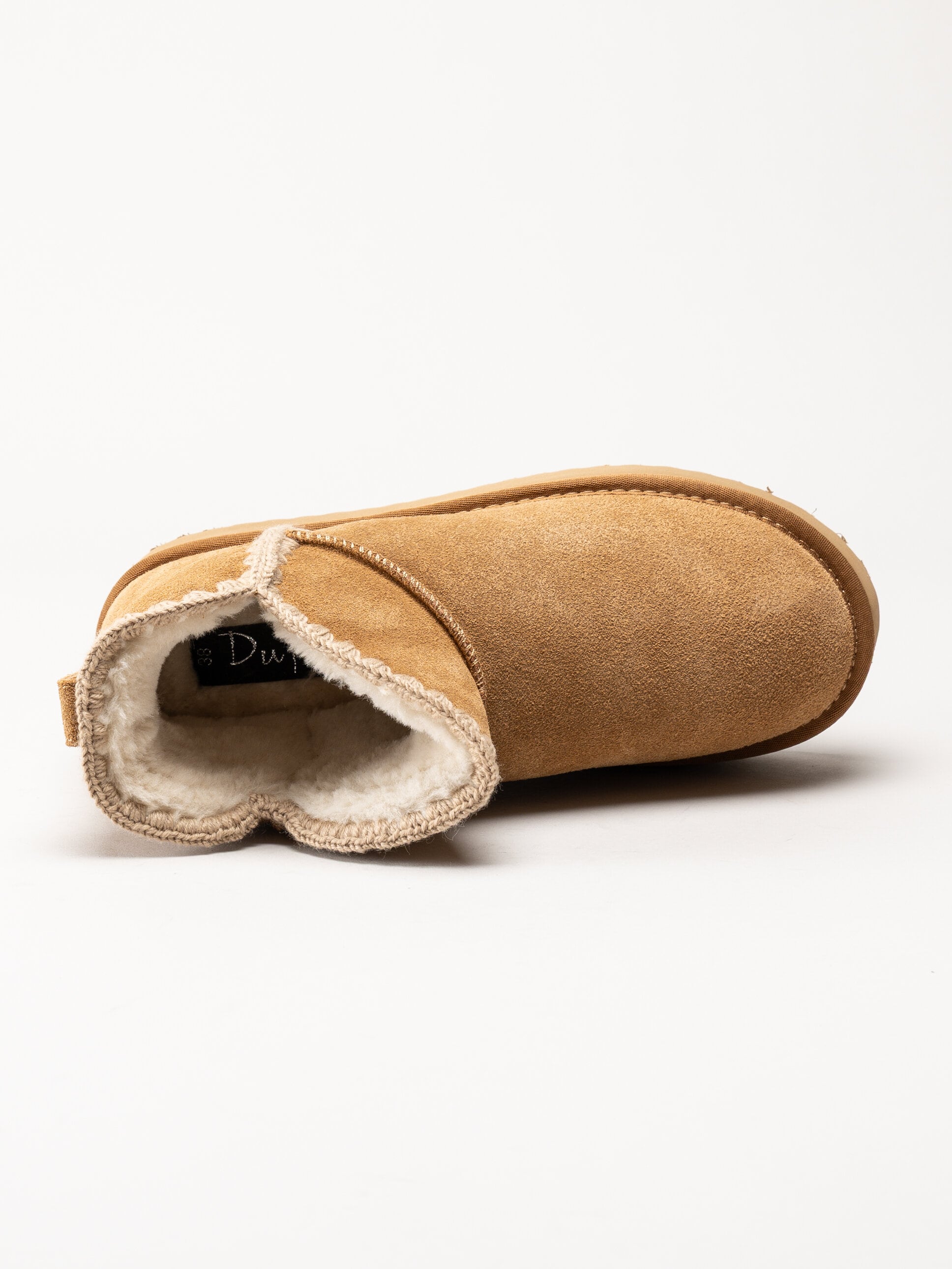 Duffy - Bruna varmfodrade platåboots i mocka