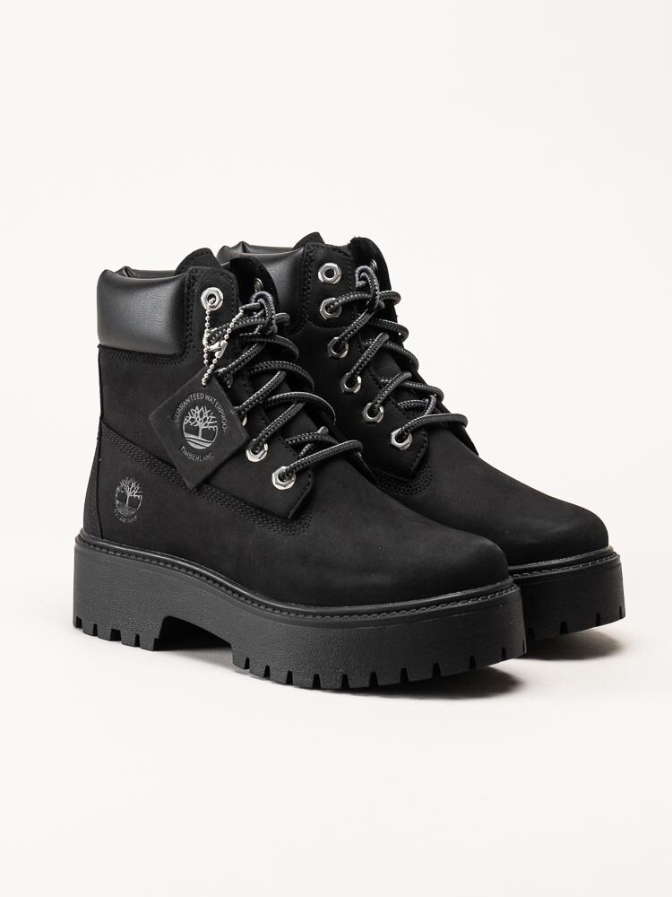 Timberland - Stone Street - Svarta platåkängor i nubuck