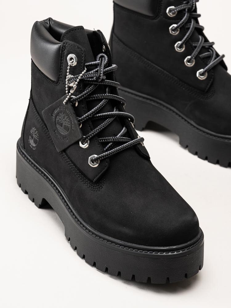 Timberland - Stone Street - Svarta platåkängor i nubuck