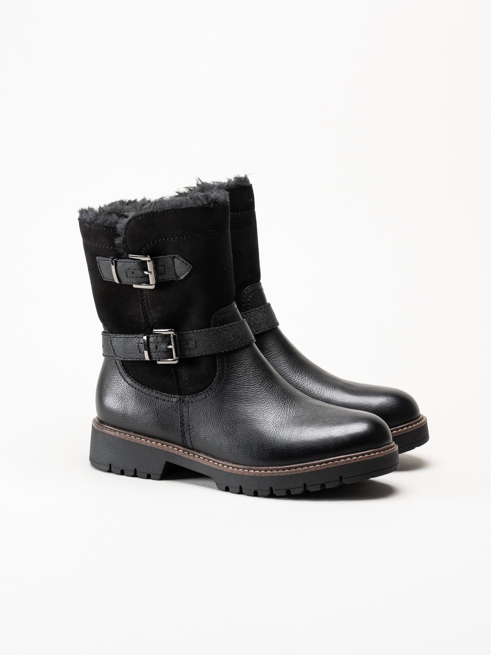 Tamaris - Svarta fodrade bikerboot
