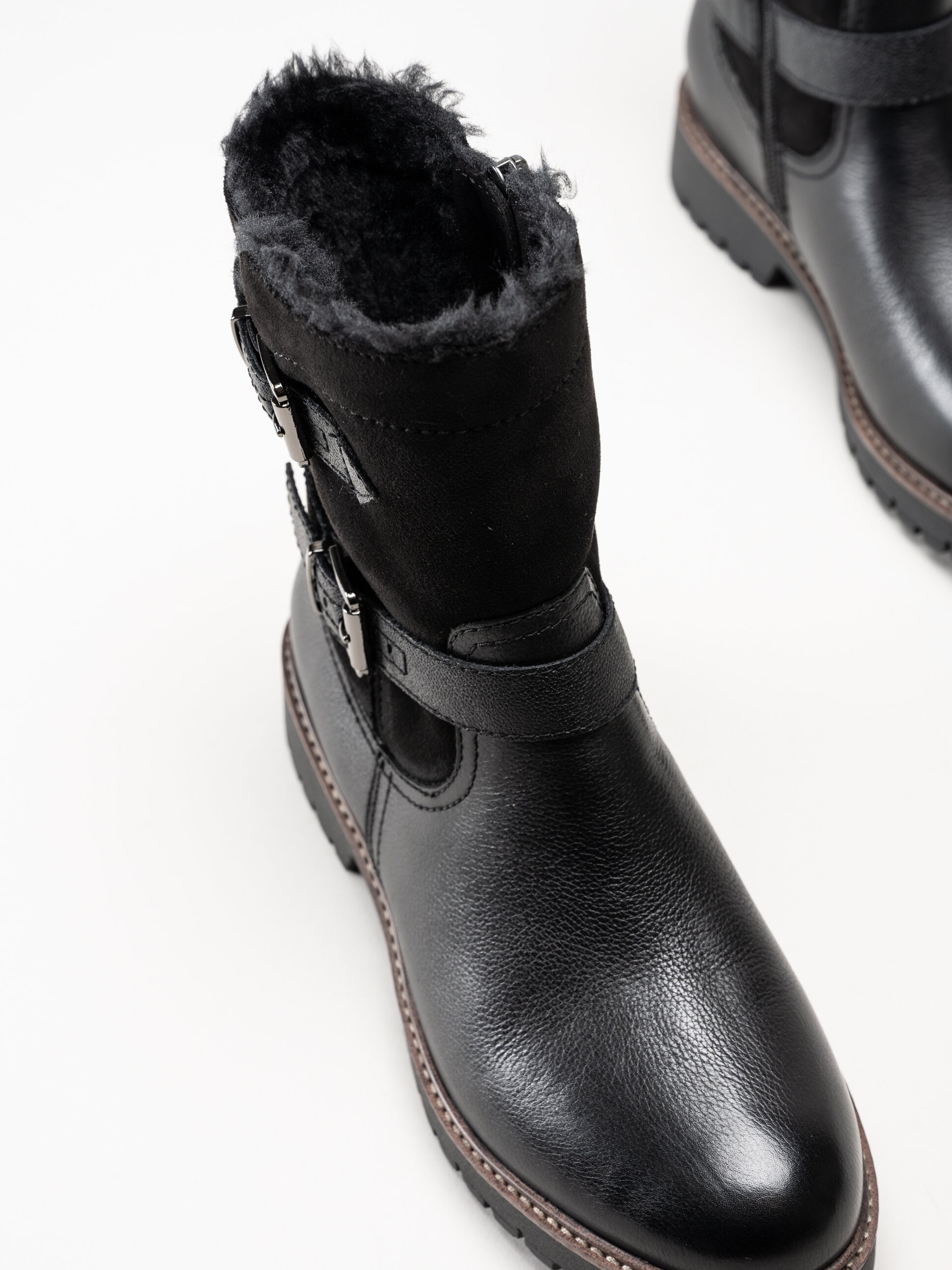 Tamaris - Svarta fodrade bikerboot