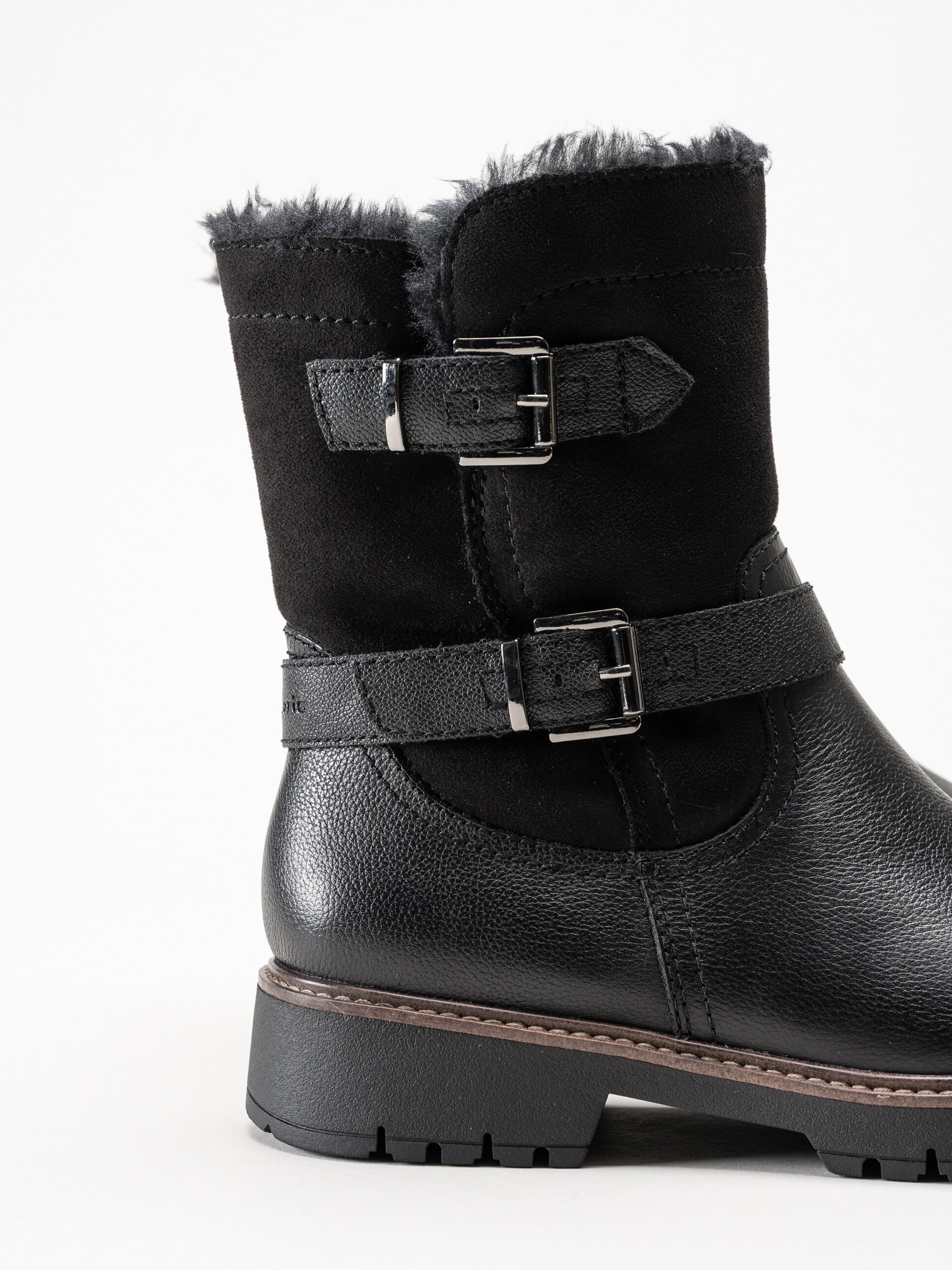 Tamaris - Svarta fodrade bikerboot