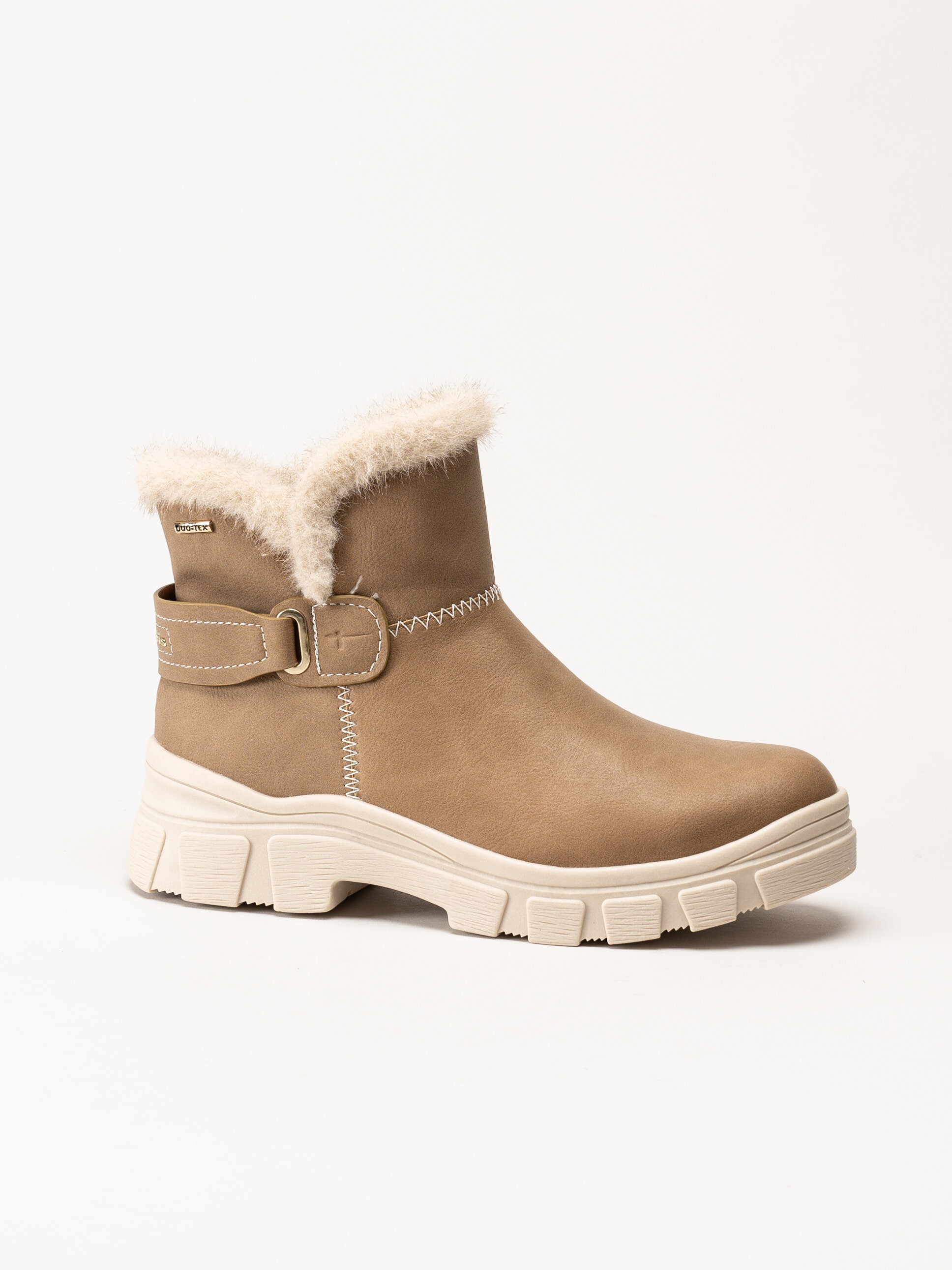 Tamaris - Ljusbruna fodrade boots