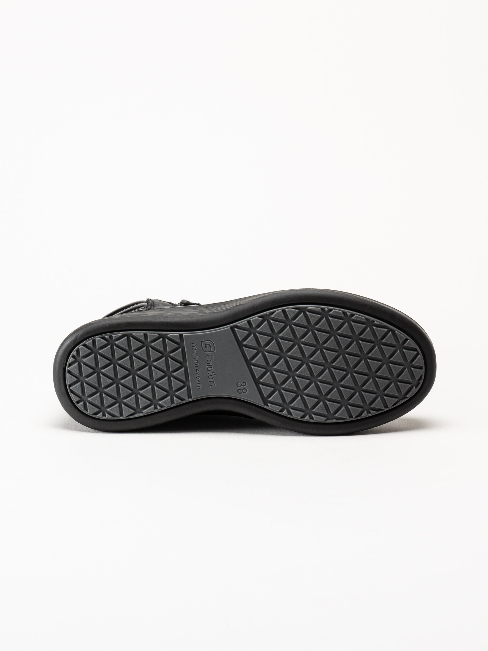 G Comfort - Double Zip - Svarta kängor i skinn