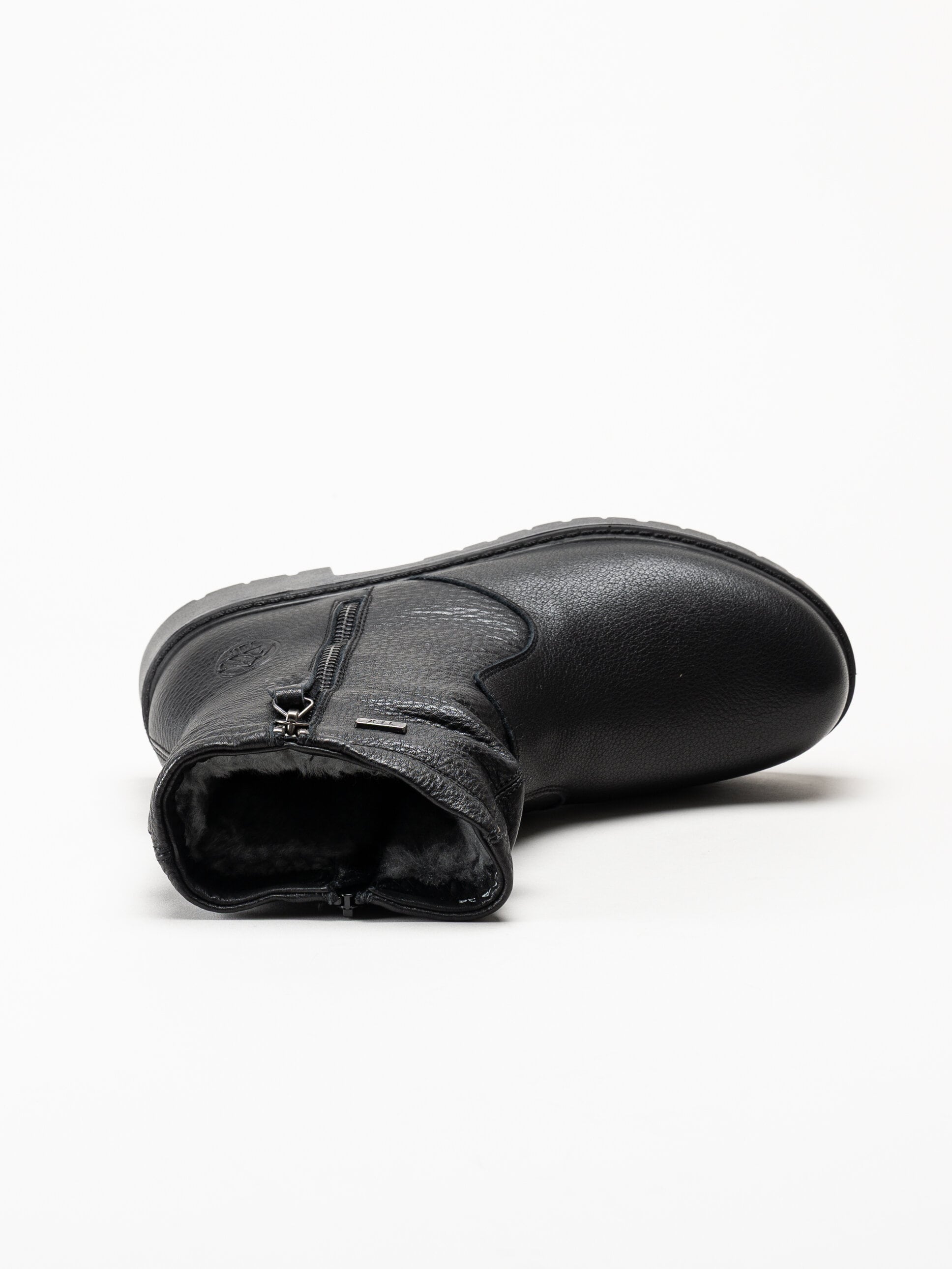 G Comfort - Svarta fodrade kängor i skinn