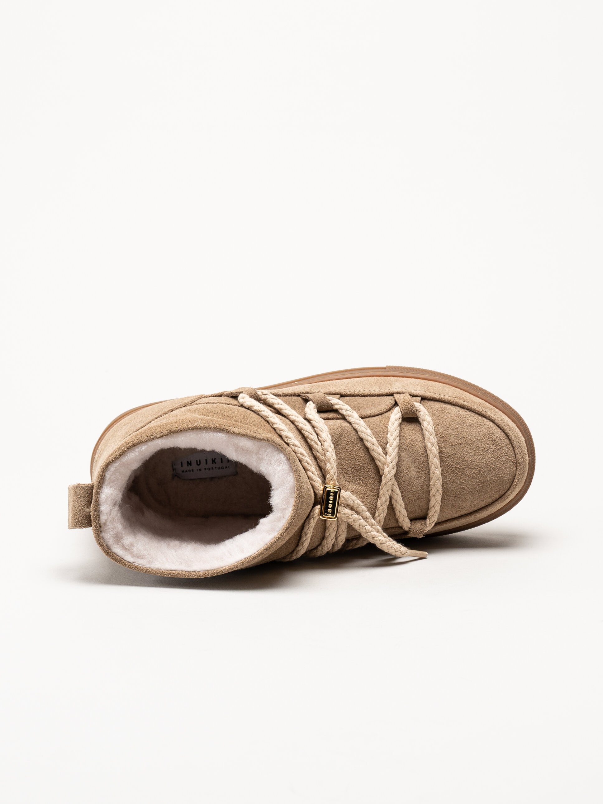 Inuikii - Classic Low - Beige fodrade boots i mocka