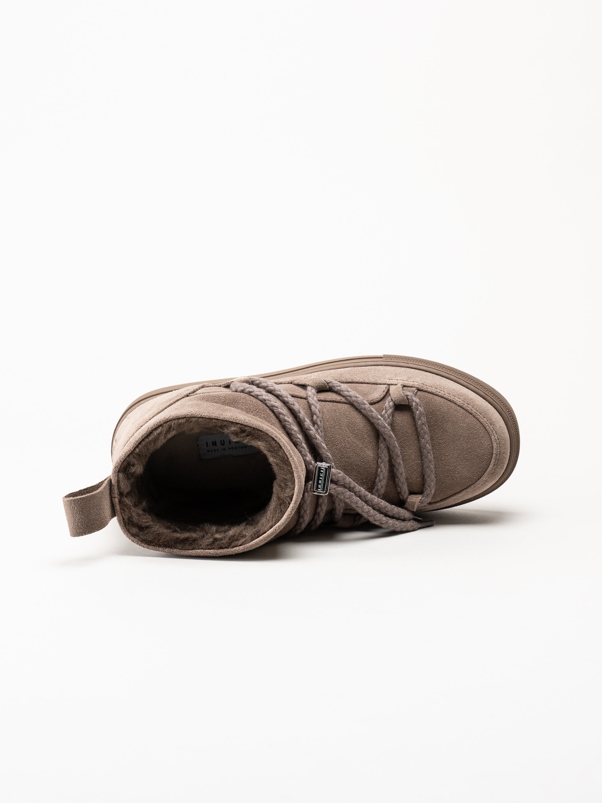 Inuikii - Classic Low - Grå fodrade boots i mocka