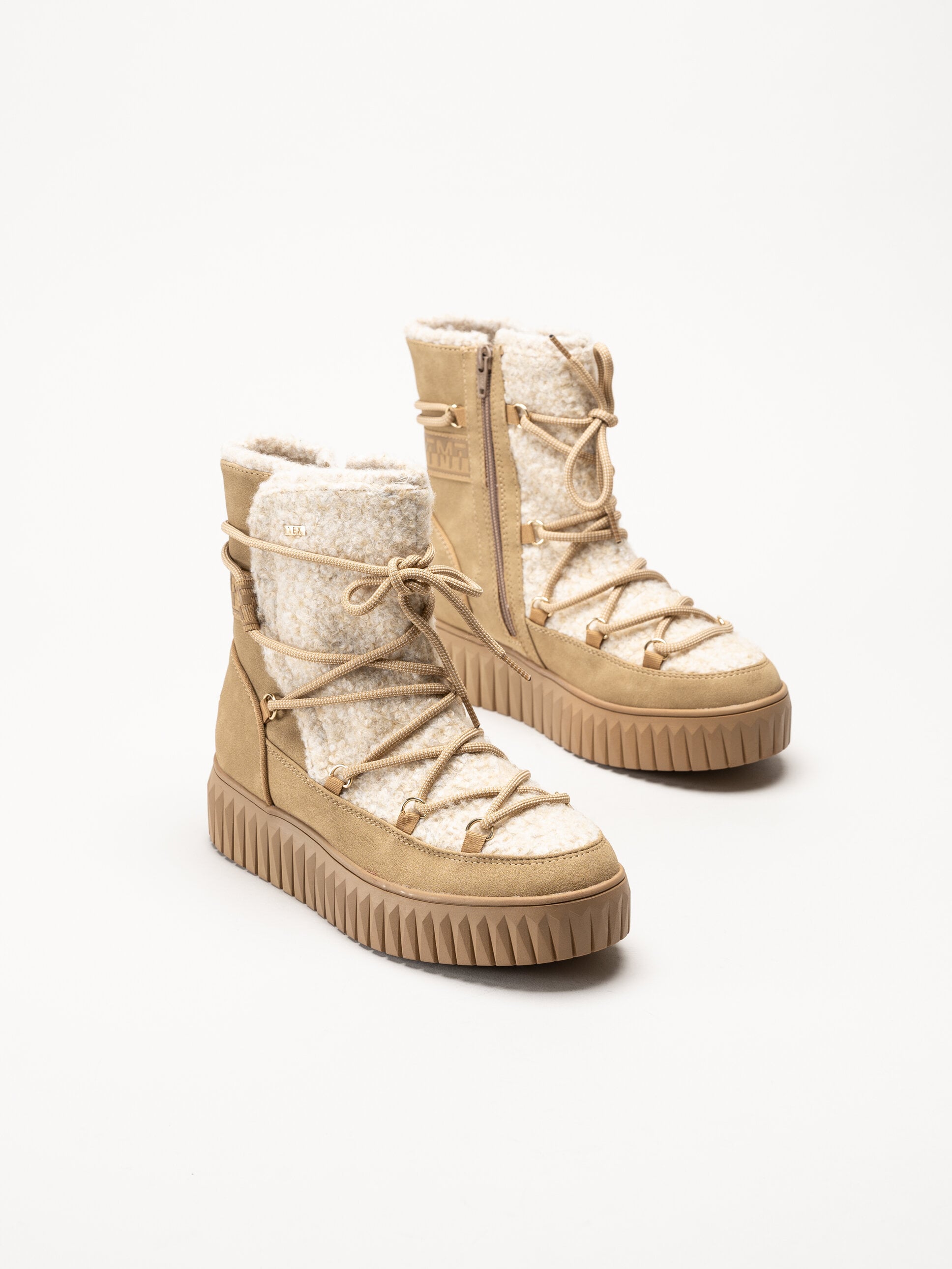 Marco Tozzi - Beige fodrade boots