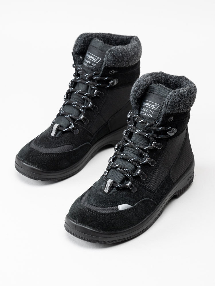 Kuoma - Tuisku - Svarta fodrade vinterboots