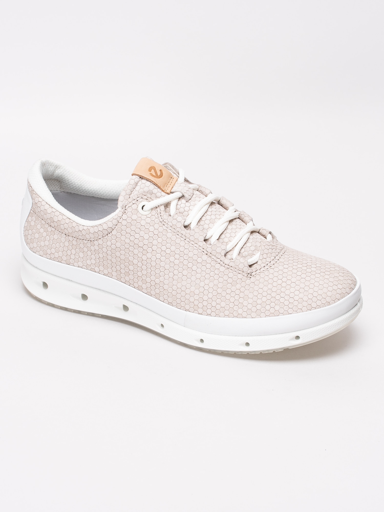 08191029 Ecco Cool Gore-Tex 831373-51418 beige vattentäta sneakers med hexagonmönster-1