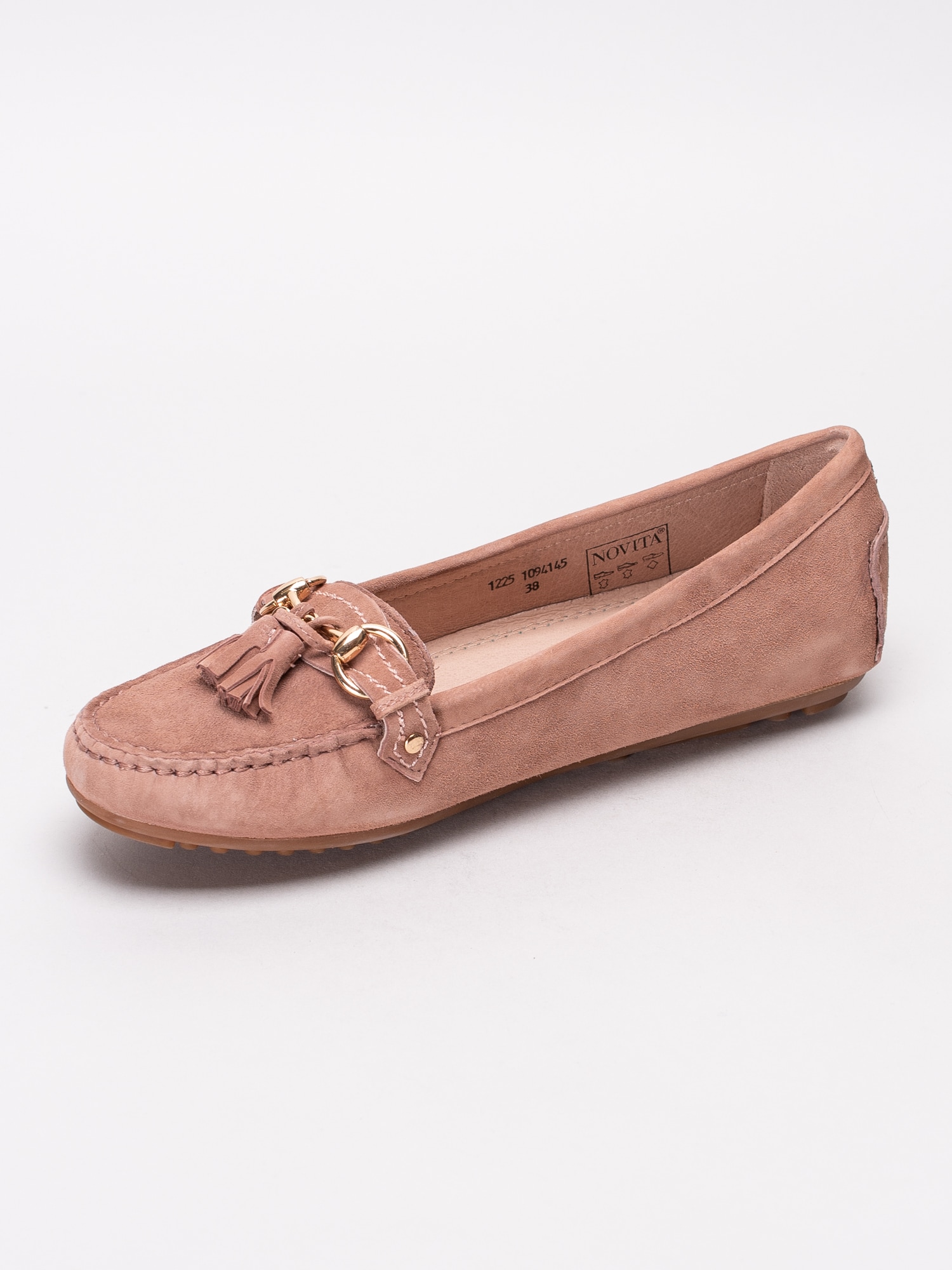 08191075 Novita Parma 1094145 rosa loafers med tofsar-2