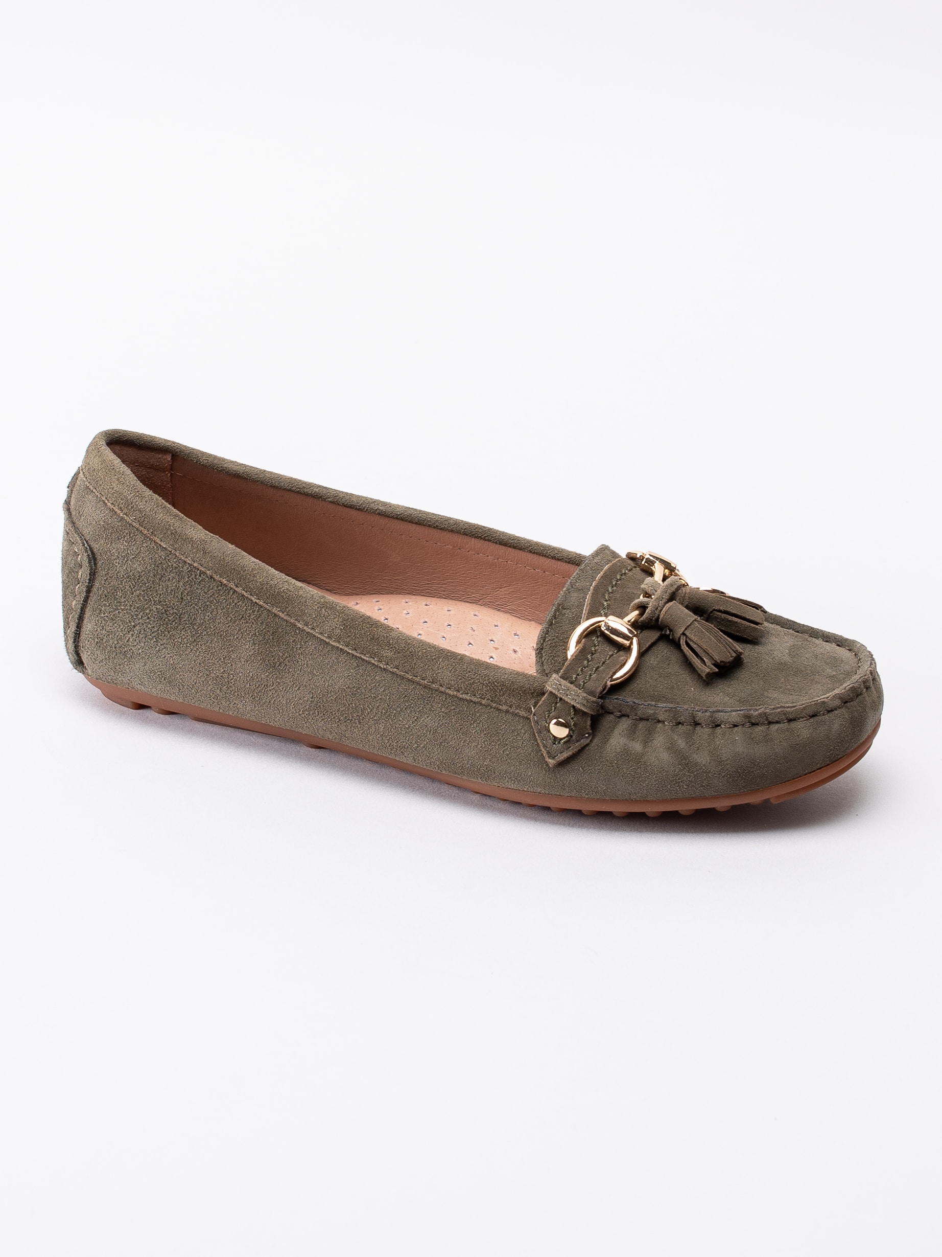 08191076 Novita Parma 1094349 mörkgröna loafers med tassels-1