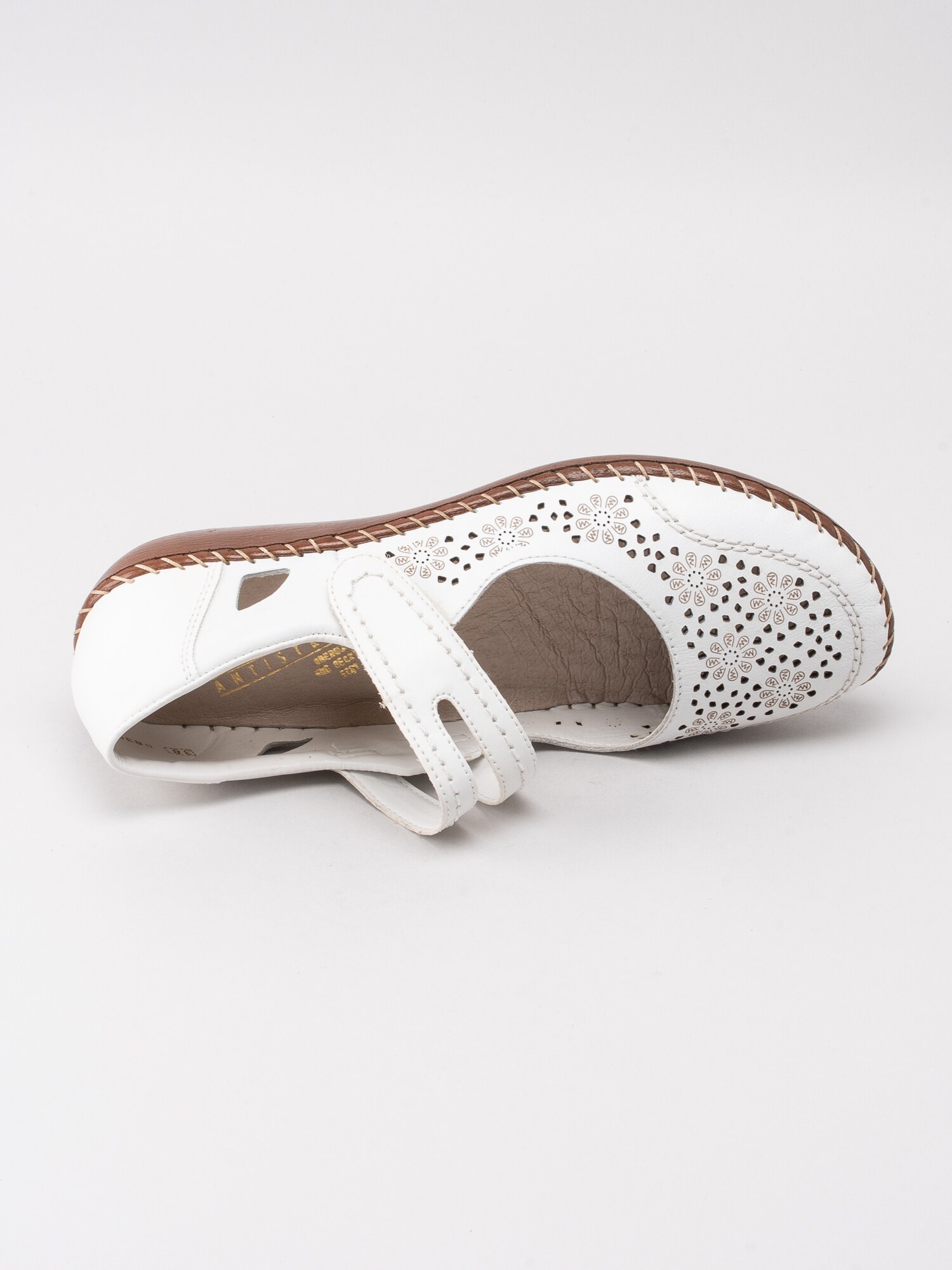 08191084 Rieker 44875-80 vita ballerinas med perforering och slejf-4