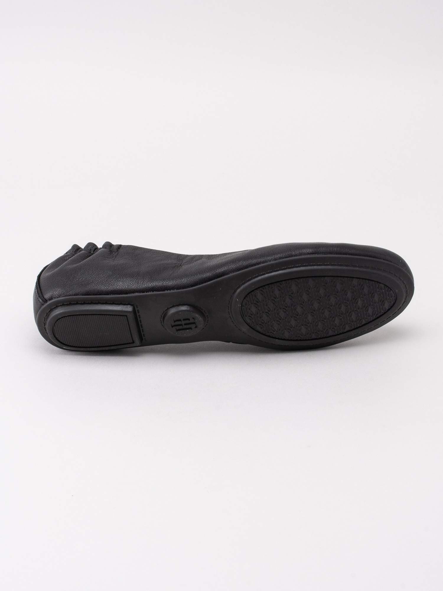 08191110 Tommy Hilfiger Appleton 18A FW0FW04073-990 svarta ballerinas i skinn med häl i resår-5