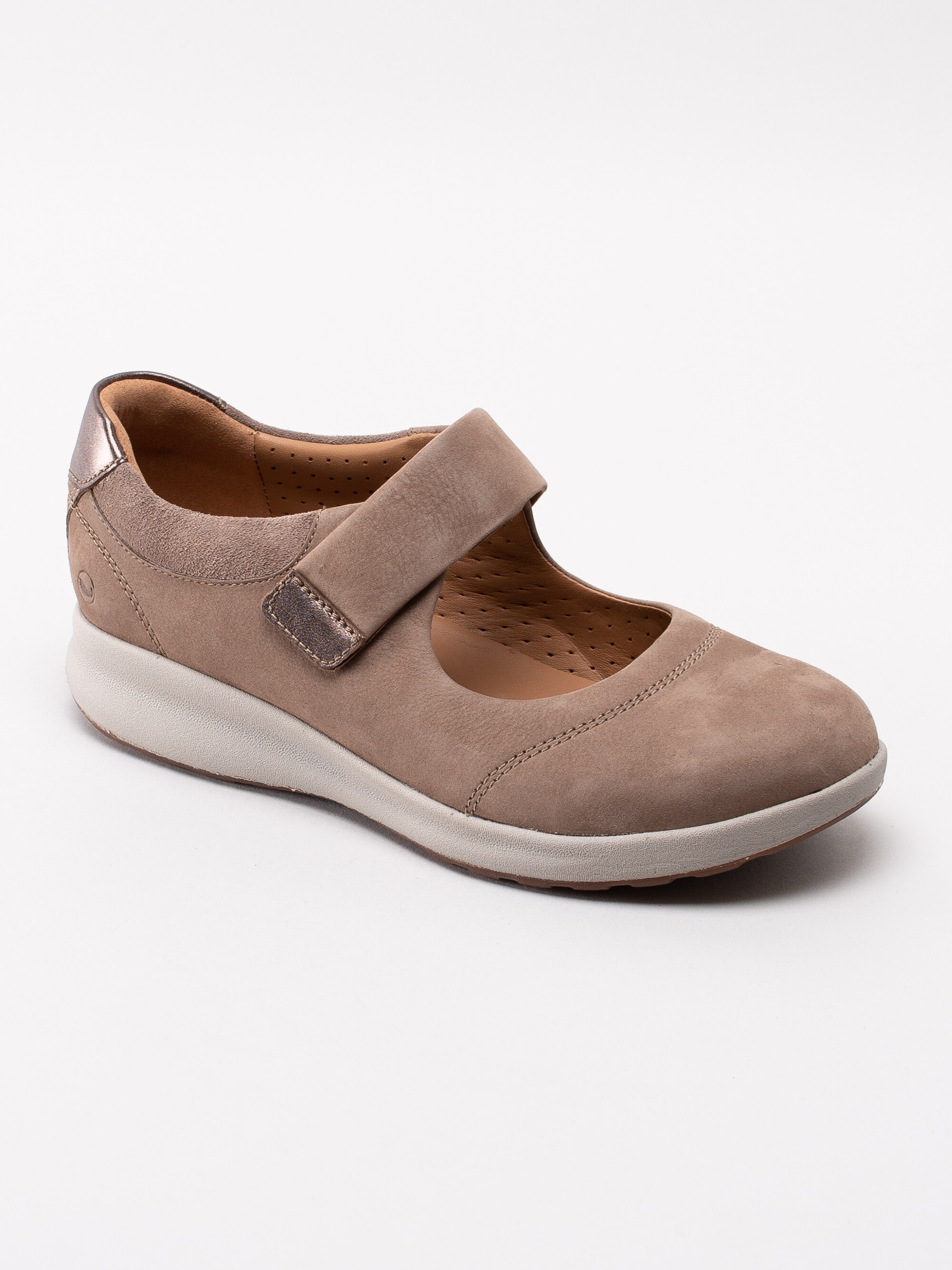 08191178 Clarks Un Adorn Strap 26140135 beige breda ballerinaskor med slejf-1