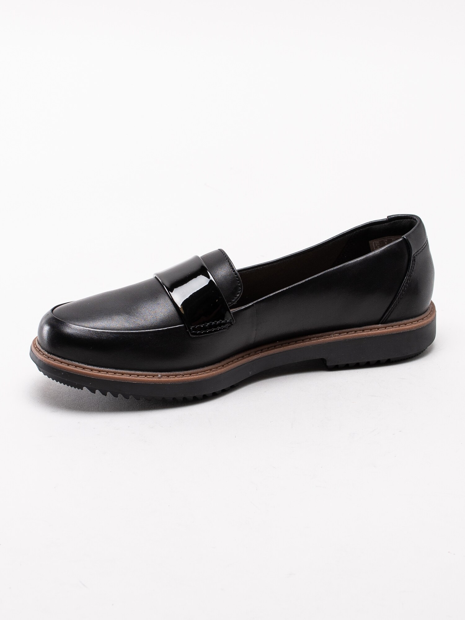 08193002 Clarks Raisie Arlie 26136341 svarta loafers med lackparti-2