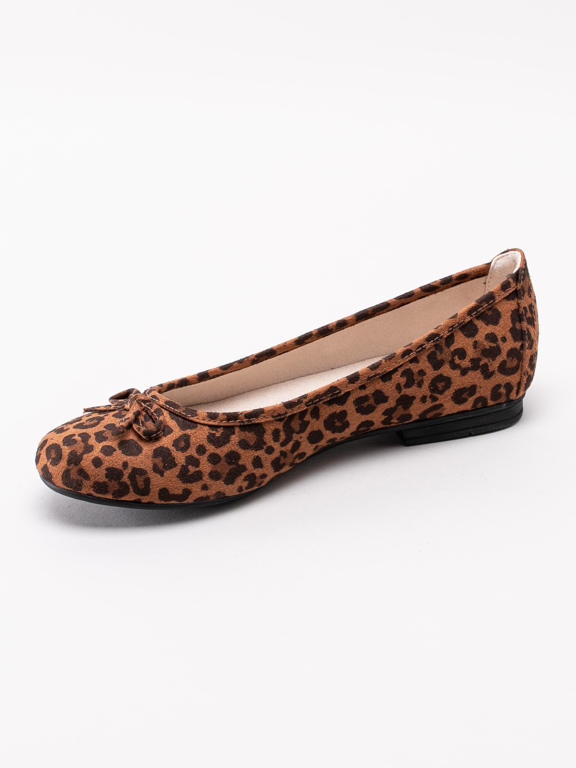 08193021 Jana Softline 8-22164-23-920 bruna leopardmönstrade ballerinaskor med bred läst-2