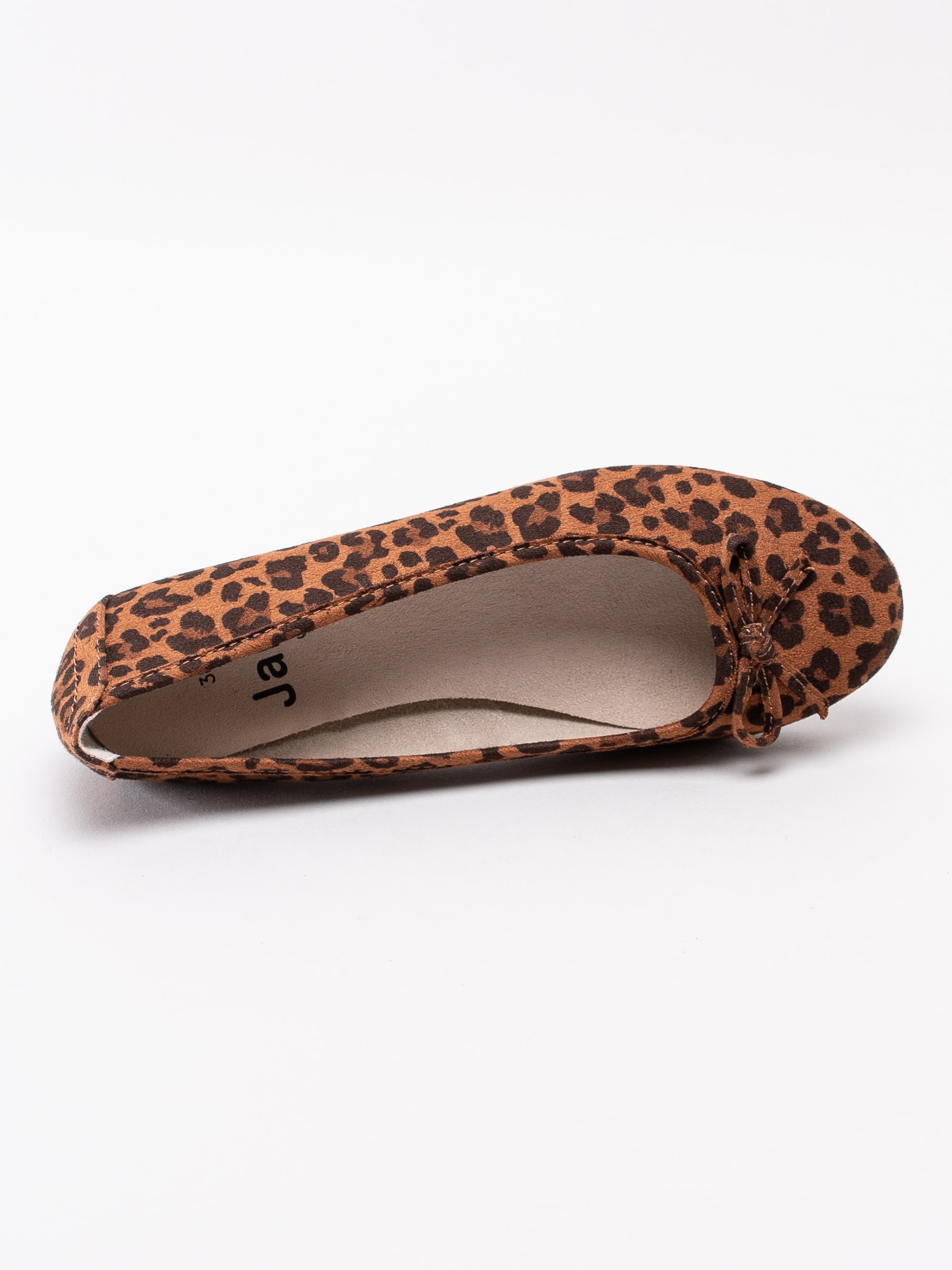 08193021 Jana Softline 8-22164-23-920 bruna leopardmönstrade ballerinaskor med bred läst-4