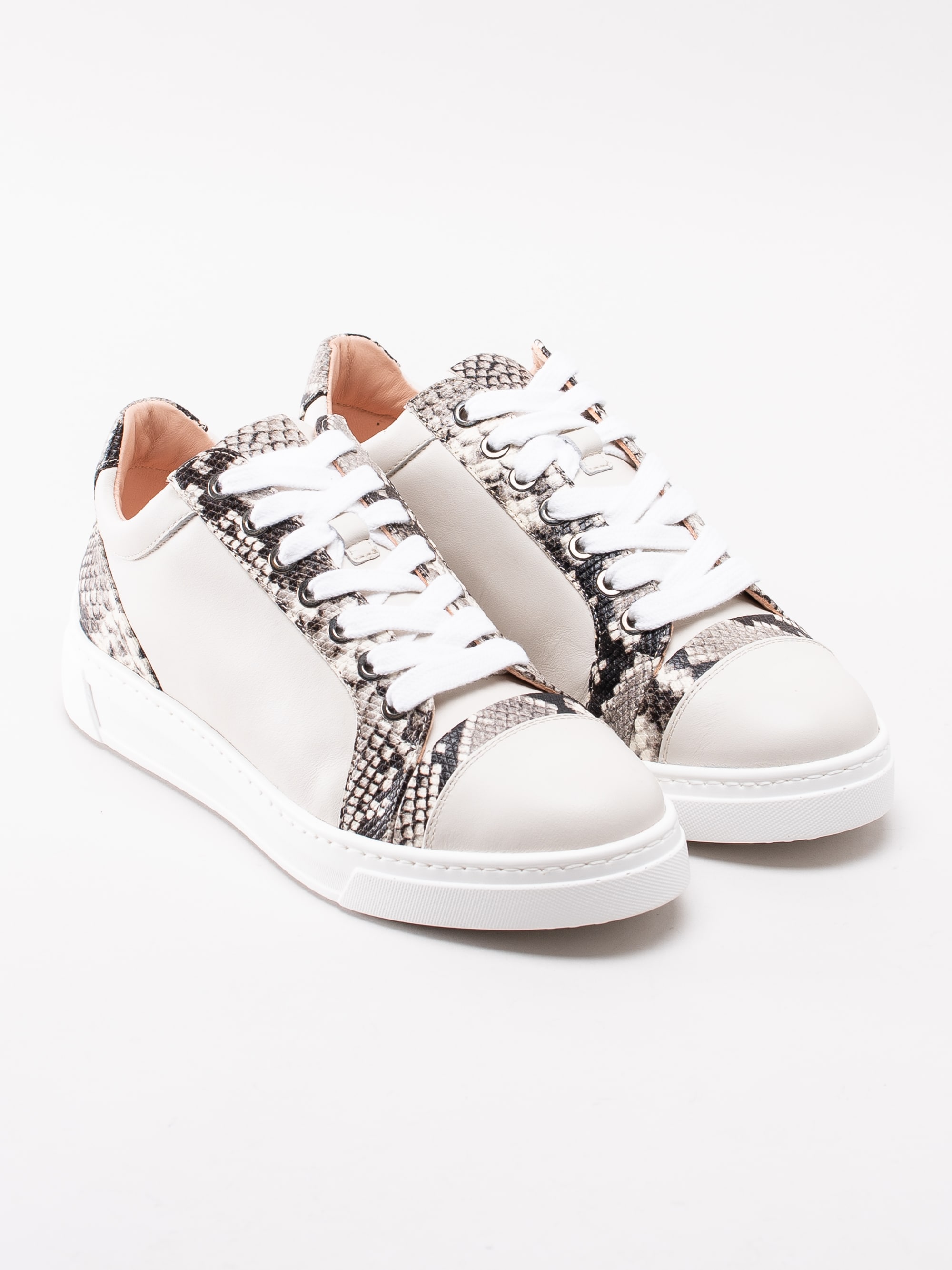 08193043 Unisa Fiyola White Python beige platå sneakers med snake mönster-3