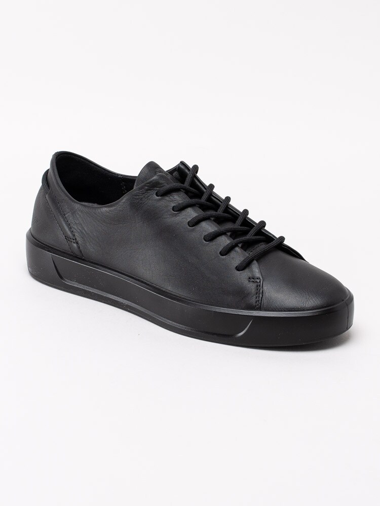 08201023 Ecco Soft 8 Womens 450843-01001 Svarta sneakers i skinn i dansk design-1