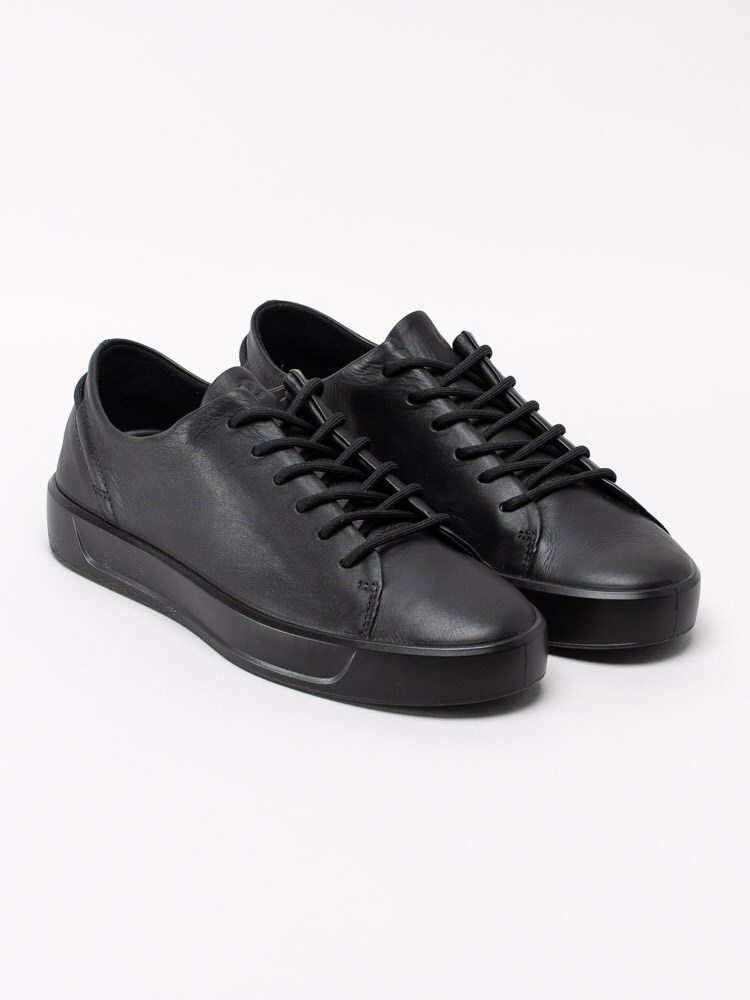 08201023 Ecco Soft 8 Womens 450843-01001 Svarta sneakers i skinn i dansk design-3