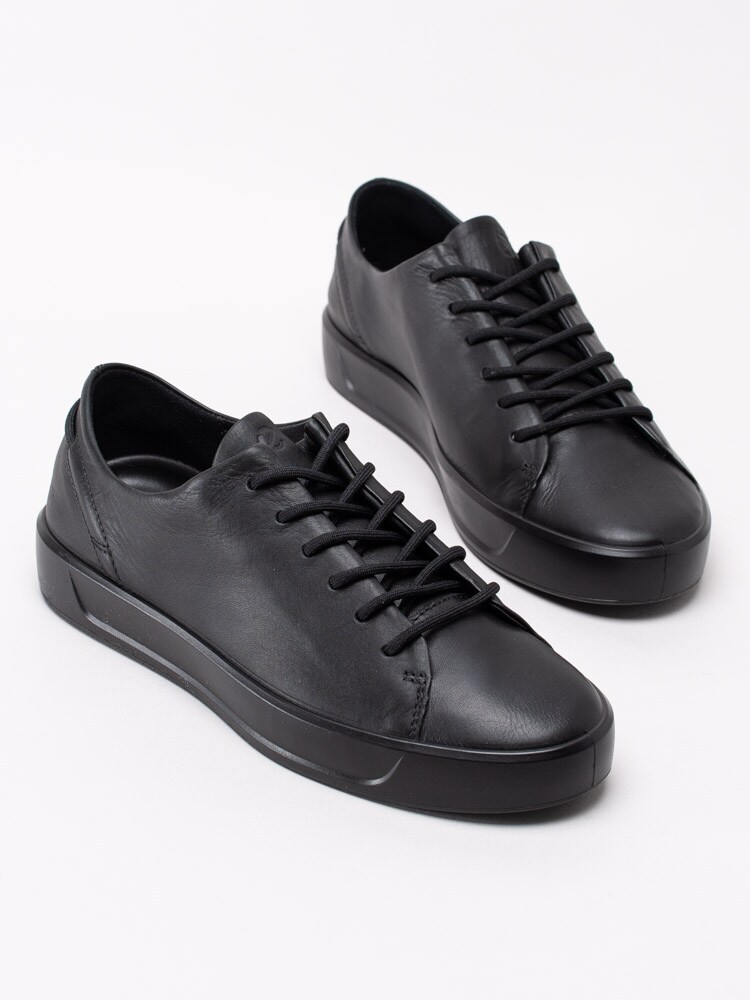 08201023 Ecco Soft 8 Womens 450843-01001 Svarta sneakers i skinn i dansk design-6