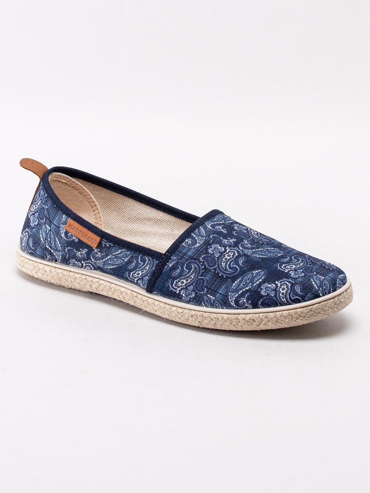 08201075 Marstrand Corvette 7137502-30 Mörkblå espadrillos med paisley mönster-1