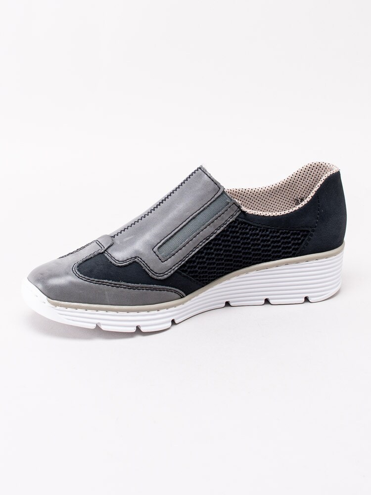 08201098 Rieker 587F8-12 Blå slip on sneakers med dragkedja-2