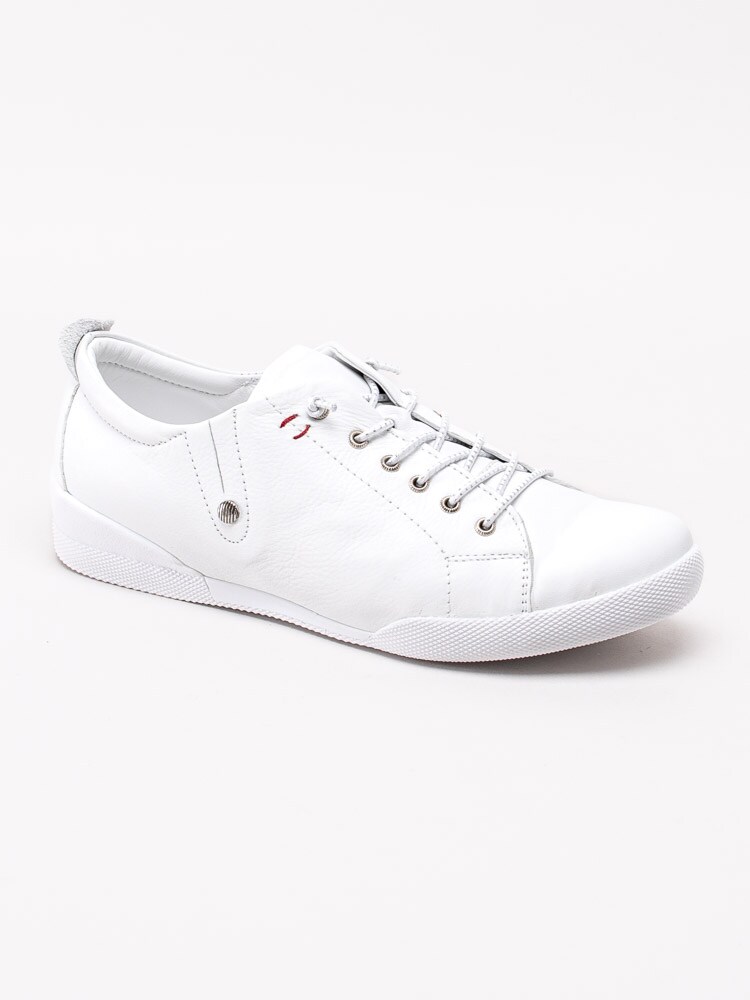 08201150 Charlotte of Sweden 887-5430-102 Vita slip on sneakers med resårsnörning-1