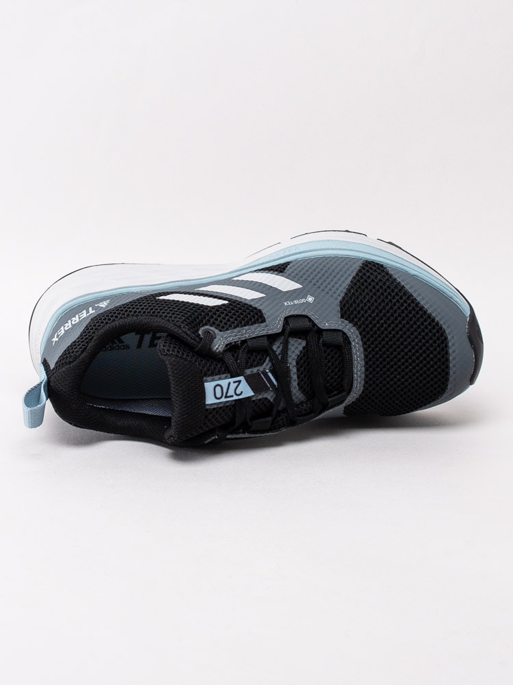 08203001 Adidas Terrex Two GTX W EH1841 Svarta promenadskor med blåa och vita detaljer-4