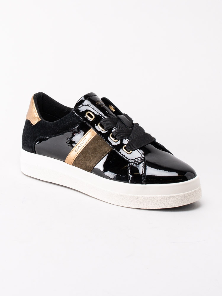 08203032 Gant Aurora low lace 21531911-G00 Svarta sneakers i lack-7