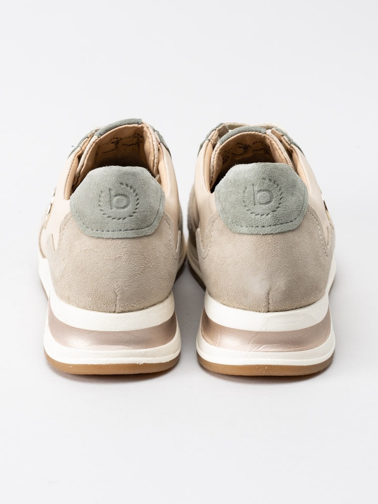 Bugatti - Venice - Beige sneakers med gröna detaljer