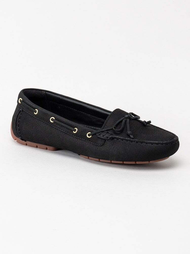 Clarks - C Mocc Boat 2 - Svarta loafers i nubuck