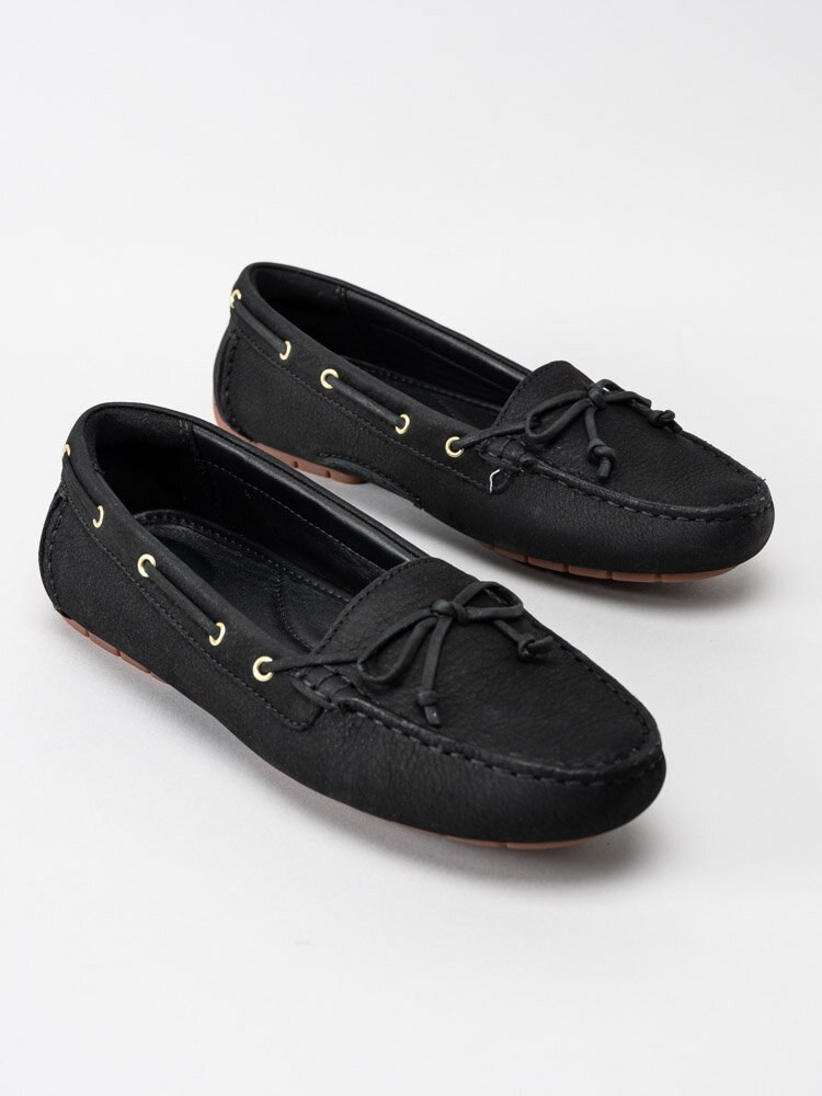 Clarks - C Mocc Boat 2 - Svarta loafers i nubuck