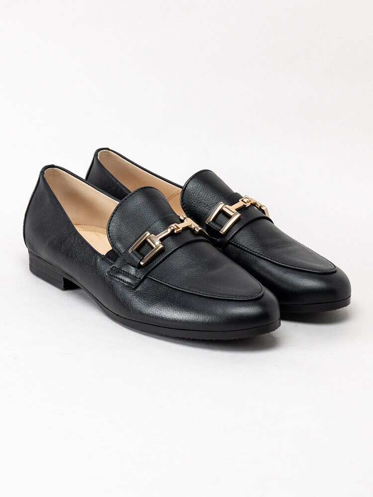 Gabor - Svarta loafers i skinn