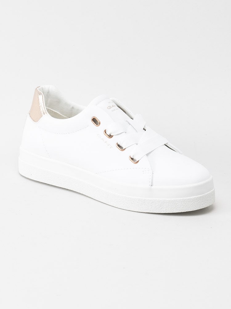 Gant Footwear - Avona - Vita sneakers med roséfärgade detaljer