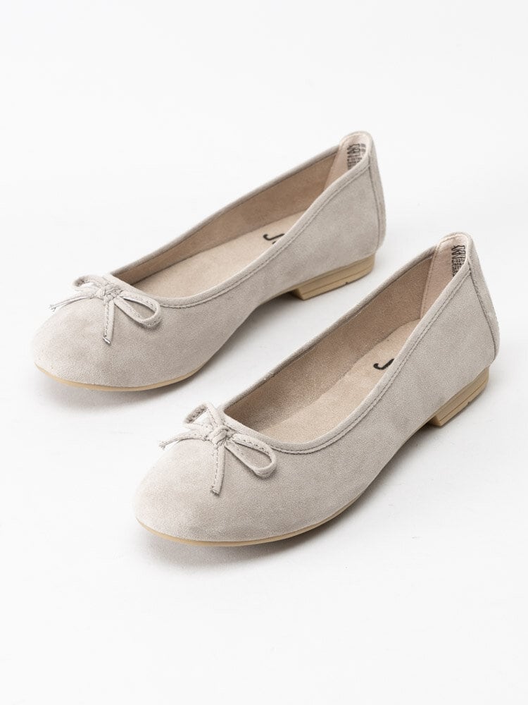 Jana - Beige ballerina i textil