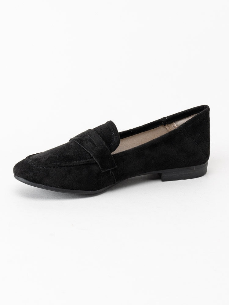 Jana - Svarta loafers i textil