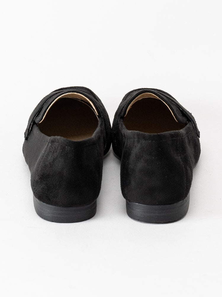 Jana - Svarta loafers i textil
