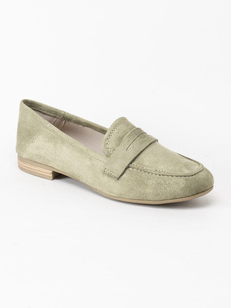 Jana - Gröna loafers i textil