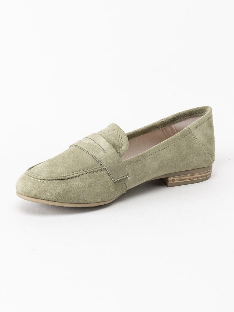 Jana - Gröna loafers i textil