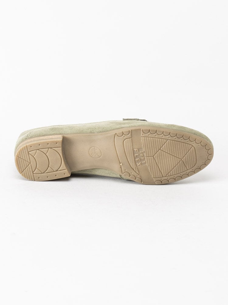Jana - Gröna loafers i textil
