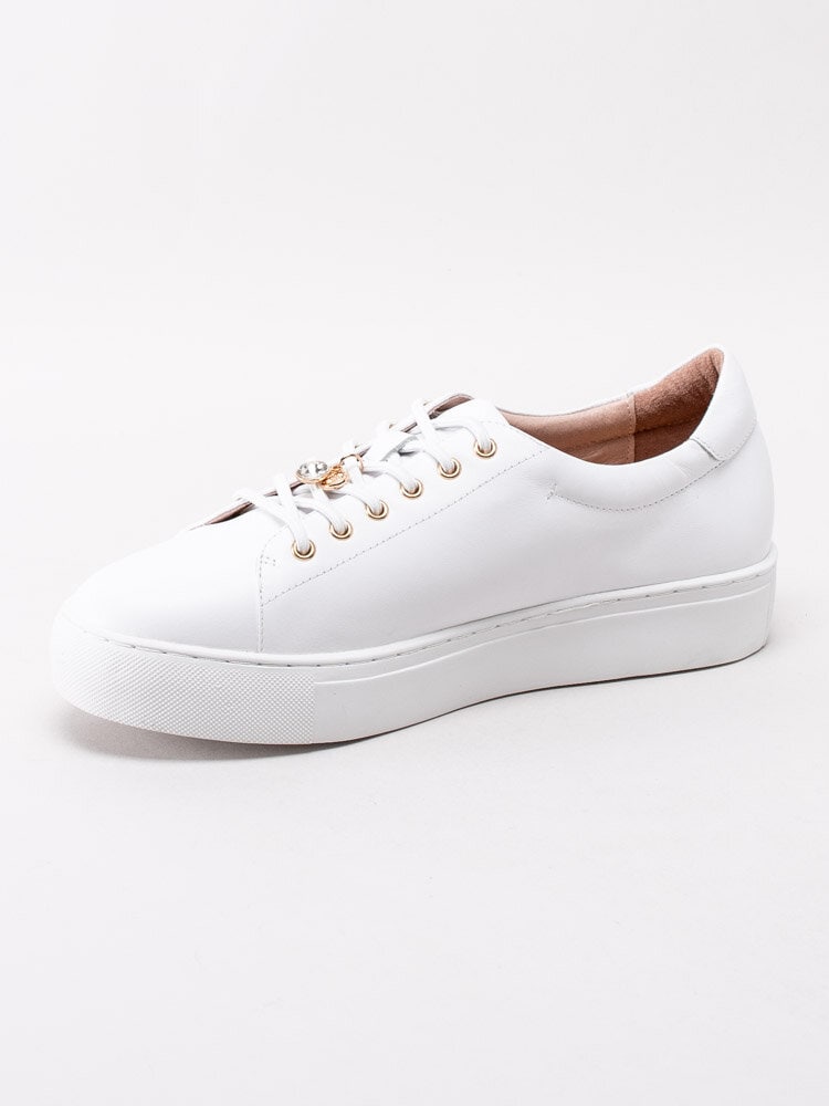 Dasia - Starlily Lace Up - Vita platåsneakers med smyckeshänge